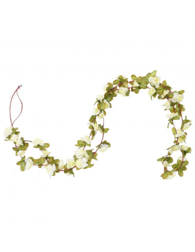 Ghirlande Fiori Artificiali 6 pz Bianco 250cm