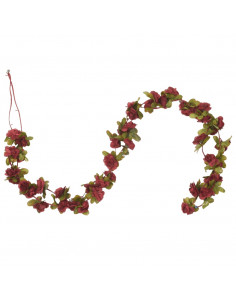 Ghirlande Fiori Artificiali 6 pz Rosso Vino 250cm