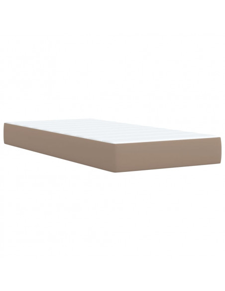 Giroletto a Molle con Materasso Cappuccino 80x200 cm Similpelle
