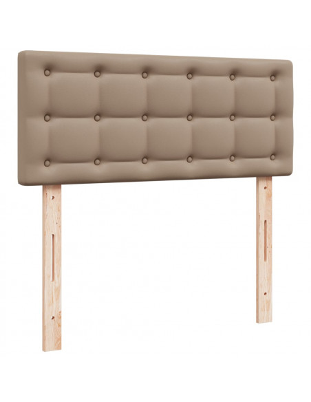 Giroletto a Molle con Materasso Cappuccino 80x200 cm Similpelle