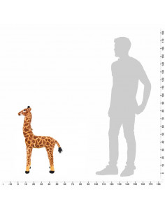 Giraffa in Peluche in Piedi Marrone e Gialla XXL