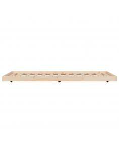 Giroletto senza Materasso 90x200 cm in Legno Massello di Pino