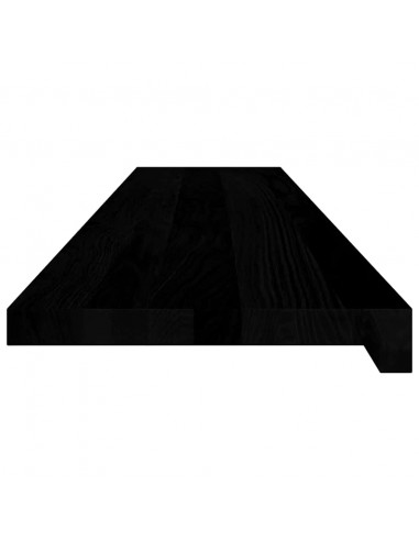 Davanzali 2 pz Marrone Scuro 120x25x2 cm Legno Massello Rovere