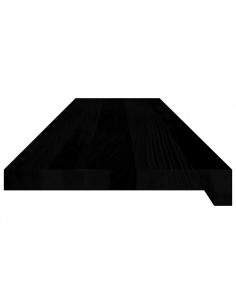 Davanzali 2 pz Marrone Scuro 110x30x2 cm Legno Massello Rovere