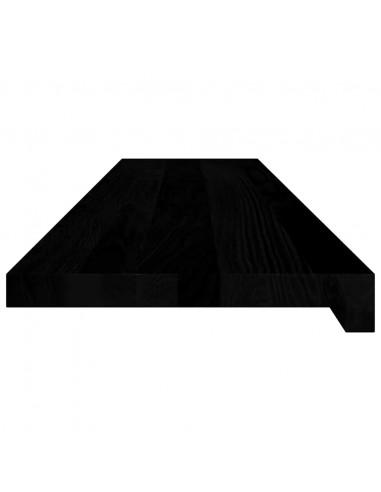 Davanzali 2 pz Marrone Scuro 110x25x2 cm Legno Massello Rovere