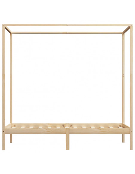 Giroletto a Baldacchino in Legno Massello di Pino 100x200 cm