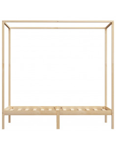 Giroletto a Baldacchino in Legno Massello di Pino 90x200 cm