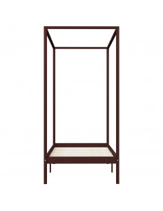 Giroletto a Baldacchino Marrone Scuro Massello Pino 90x200 cm