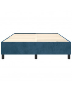 Giroletto a Molle Blu Scuro 140x200 cm in Velluto