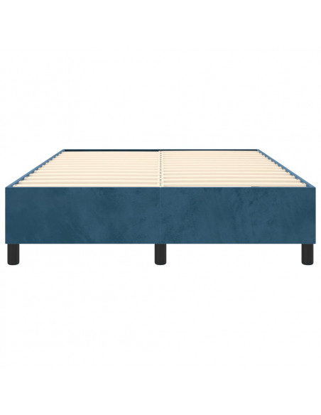 Giroletto a Molle Blu Scuro 140x200 cm in Velluto