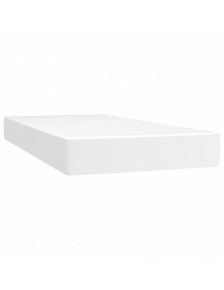 Giroletto a Molle con Materasso Bianco 120x190 cm in Similpelle