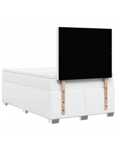 Giroletto a Molle con Materasso Bianco 120x200 cm in Similpelle