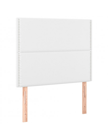 Giroletto a Molle con Materasso Bianco 120x200 cm in Similpelle