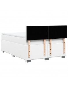 Giroletto a Molle con Materasso Bianco 140x200 cm in Similpelle