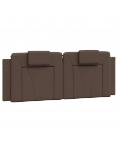 Giroletto con Luci LED Marrone 140x200 cm in Similpelle 2