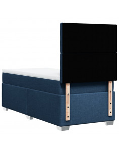 Giroletto a Molle con Materasso Blu 100x200 cm in Tessuto