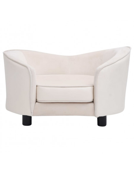 Divano per Cani Crema 69x49x40 cm in Peluche e Similpelle