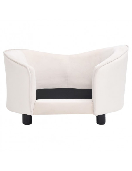 Divano per Cani Crema 69x49x40 cm in Peluche e Similpelle
