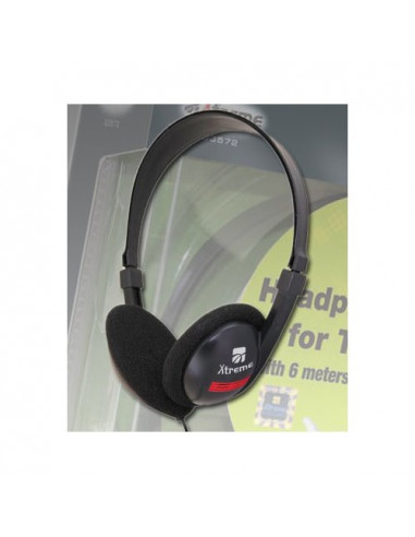Cuffie filo Xtreme Videogames 33572 ACAPULCO Headphone Tv Nero Nero