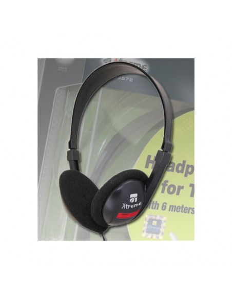 Cuffie filo Xtreme Videogames 33572 ACAPULCO Headphone Tv Nero Nero