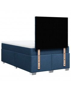 Giroletto a Molle con Materasso Blu 120x200 cm in Tessuto