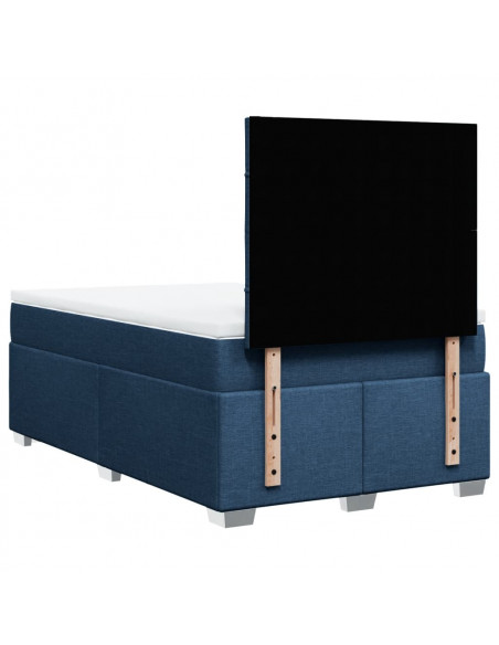 Giroletto a Molle con Materasso Blu 120x200 cm in Tessuto