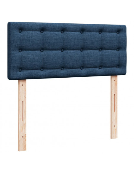 Giroletto a Molle con Materasso Blu 120x200 cm in Tessuto