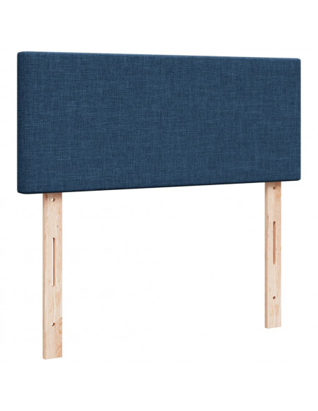 Giroletto a Molle con Materasso Blu 120x200 cm in Tessuto