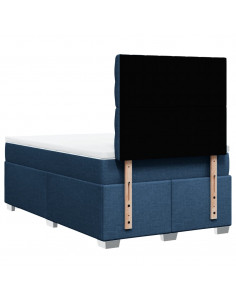 Giroletto a Molle con Materasso Blu 120x200 cm in Tessuto