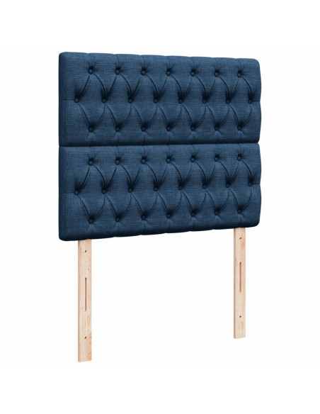 Giroletto a Molle con Materasso Blu 120x200 cm in Tessuto