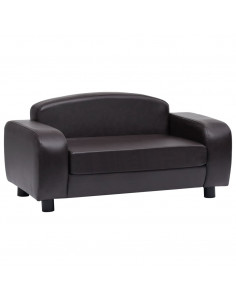 Divano per Cani Marrone 80x50x40 cm in Similpelle 2