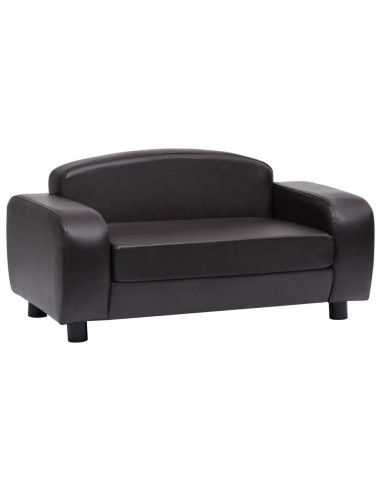 Divano per Cani Marrone 80x50x40 cm in Similpelle