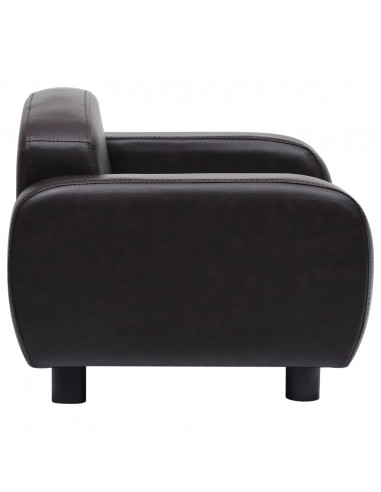 Divano per Cani Marrone 80x50x40 cm in Similpelle