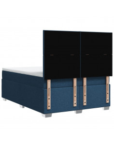 Giroletto a Molle con Materasso Blu 140x200 cm in Tessuto