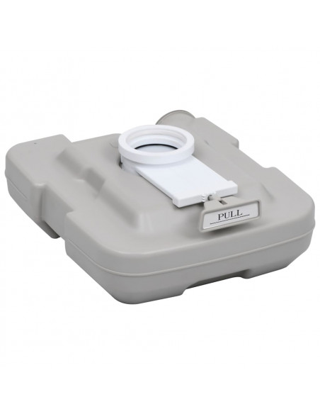 WC Portatile per Campeggio Grigio 10+10 L