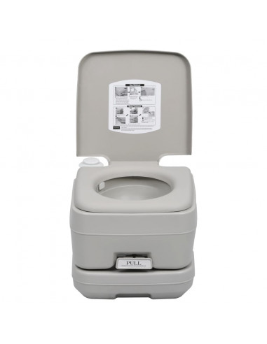 WC Portatile per Campeggio Grigio 10+10 L