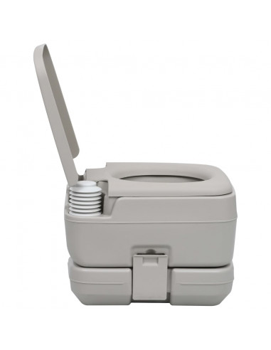 WC Portatile per Campeggio Grigio 10+10 L