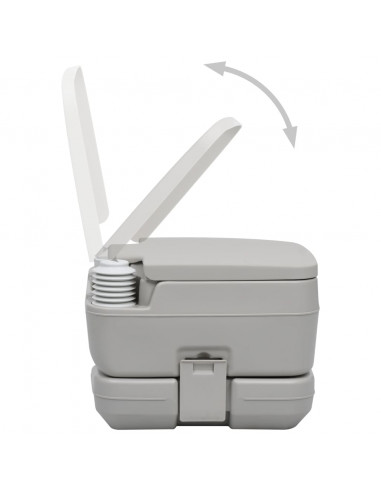 WC Portatile per Campeggio Grigio 10+10 L