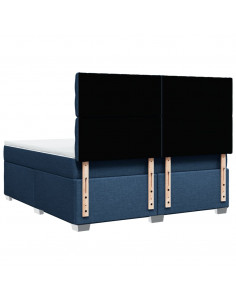 Giroletto a Molle con Materasso Blu 180x200 cm in Tessuto