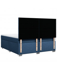 Giroletto a Molle con Materasso Blu 180x200 cm in Tessuto