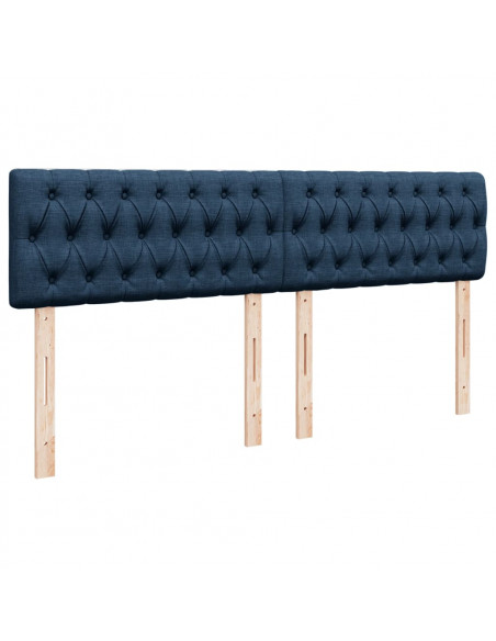 Giroletto a Molle con Materasso Blu 180x200 cm in Tessuto