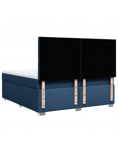 Giroletto a Molle con Materasso Blu 180x200 cm in Tessuto