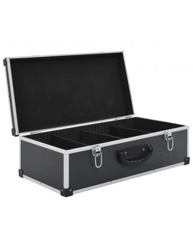 Custodia CD per 80 CD in Alluminio ABS Nero