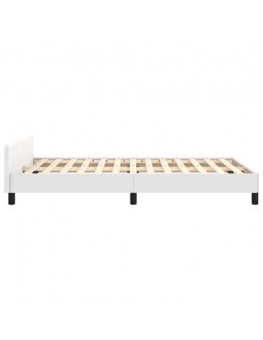 Giroletto con Testiera Bianco 120x200 cm in Similpelle