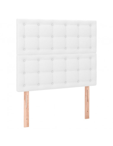 Giroletto con Testiera Bianco 120x200 cm in Similpelle