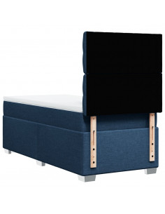 Giroletto a Molle con Materasso Blu 90x190 cm in Tessuto