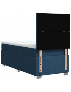 Giroletto a Molle con Materasso Blu 90x190 cm in Tessuto