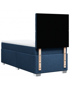 Giroletto a Molle con Materasso Blu 90x190 cm in Tessuto