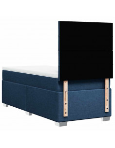 Giroletto a Molle con Materasso Blu 90x200 cm inTessuto