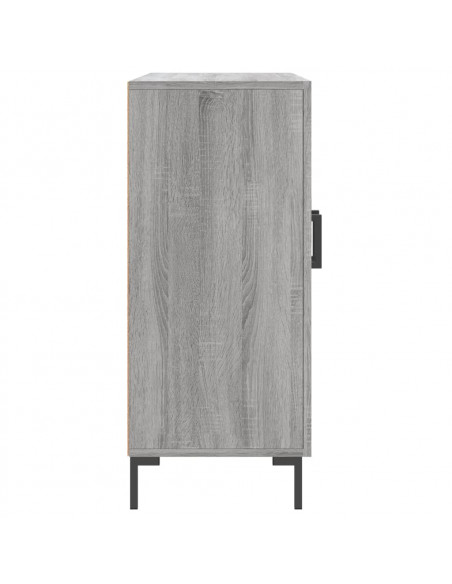 Credenza Grigio Sonoma 90x34x80 cm in Legno Multistrato